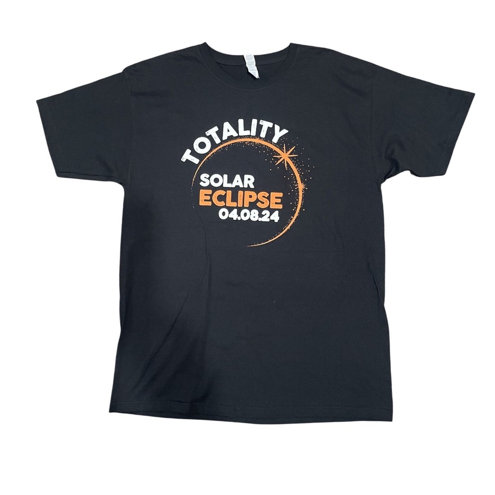 M&O Gold Totality Solar‎ Eclipse 04.08.24 Mens Graphic T-Shirt Black Large L